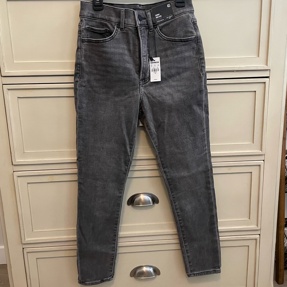 Womens Express grey skinny jeans